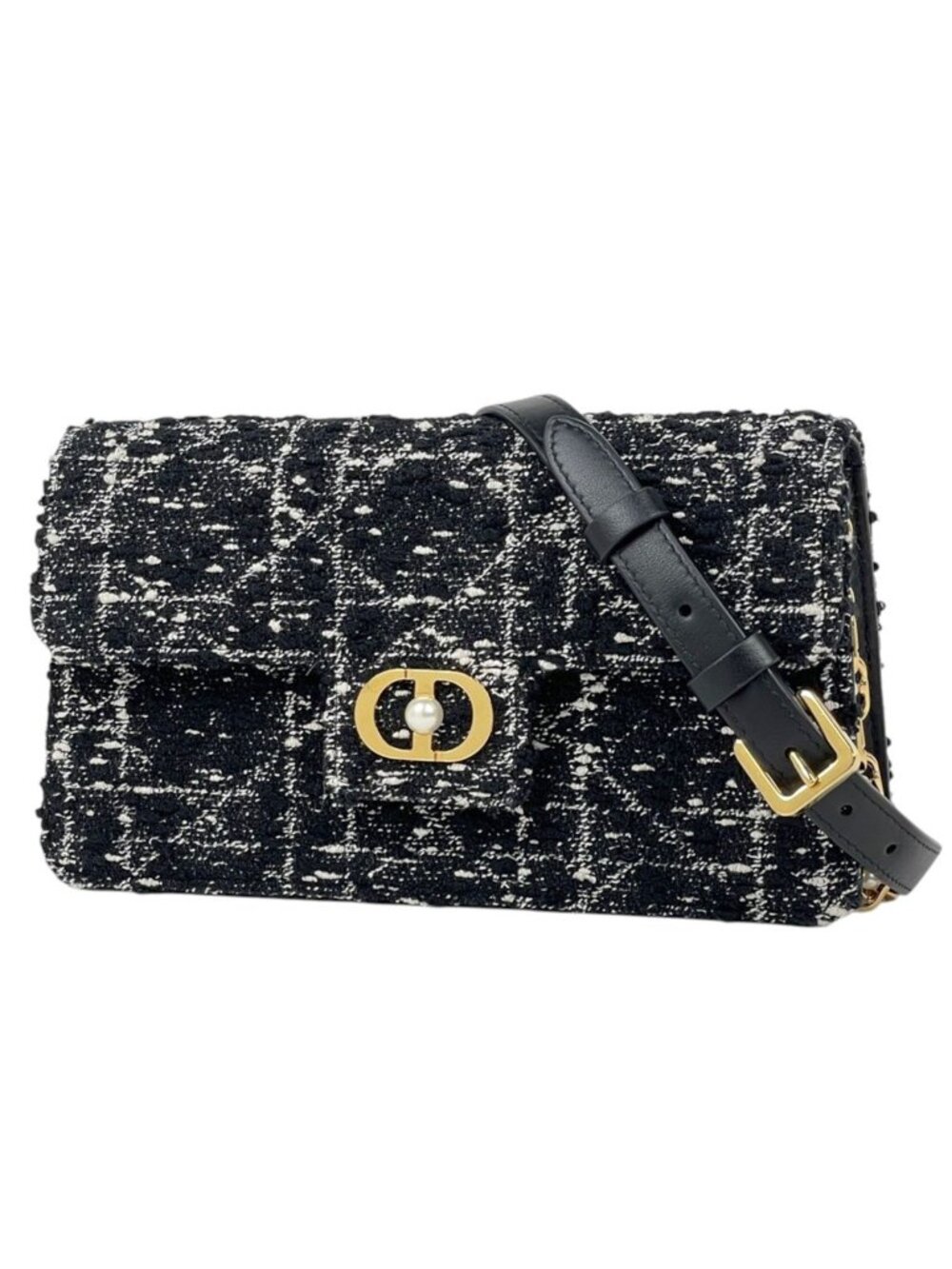 Dior Shoulder Bag Jolie 2-Way Fabric Black